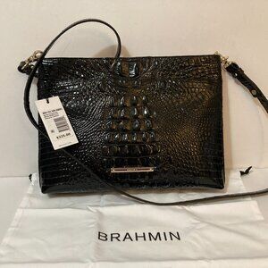 BRAHMIN Remy Crossbody Bag Black Melbourne Leather N64 151 400 00001